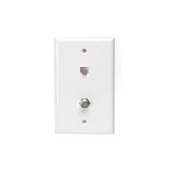 Leviton 40258-W Standard Telephone Wall Jack 6P6C x F Connector White