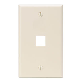 Leviton 41080-1TP QuickPort Socket Faceplate 1-Port Light Almond