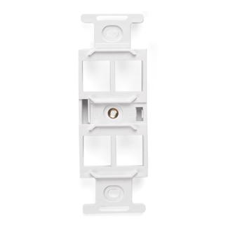 Leviton 41087-QWP QuickPort Multimedia Insert 4-Port Flush Mount White