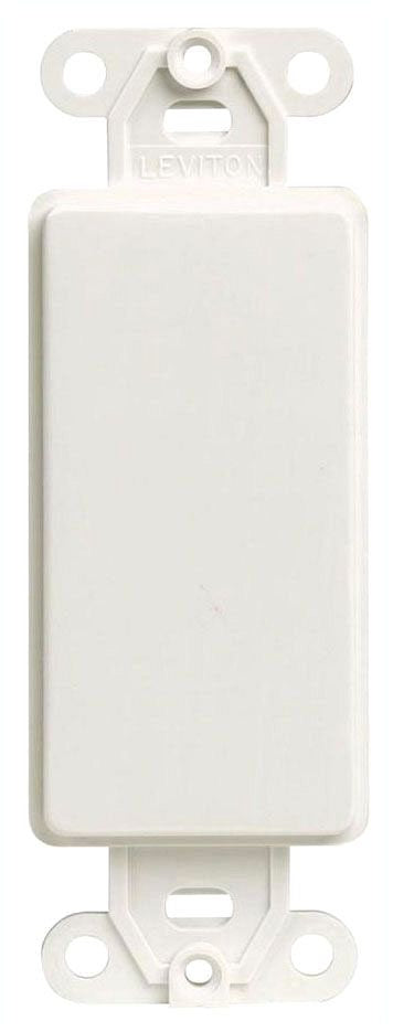 Leviton 80414-2W Decora Blank Insert for Wall Plates, Screws Included, White