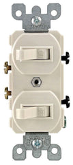 Leviton 5224-2T 1-Pole Combination Stacked Toggle Switches Device 20 A 125 VAC