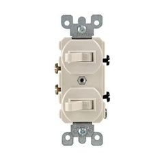 Leviton 5224-2T 1-Pole Combination Stacked Toggle Switches Device 20 A 125 VAC