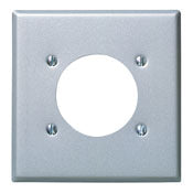 Leviton 4934 Wallplate 4.45 x 4.56 Receptacle Cover 2.15 Inch Diameter Hole Steel