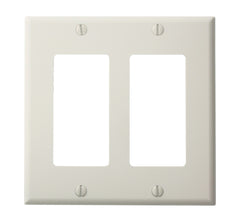 Leviton 80409-NW Decora 2-Gang GFCI Device Wallplate, White