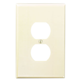 Leviton 86103 1-Gang Oversized Wallplate Thermoset Ivory