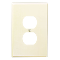 Leviton 86103 1-Gang Oversized Wallplate Thermoset Ivory