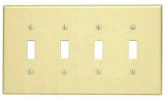 Leviton 80512-I LEV 4G MIDWAY PLATE W/4 TOGGLE IVORY