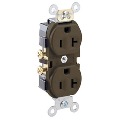 Leviton CR20 RECEPTACLE BL STR 125VAC 20A 2 3 BR 1HP