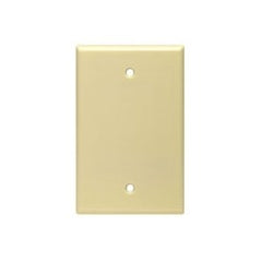 Leviton PJ13-T 1-Gang, Blank Wallplate, Midway Size, Light Almond