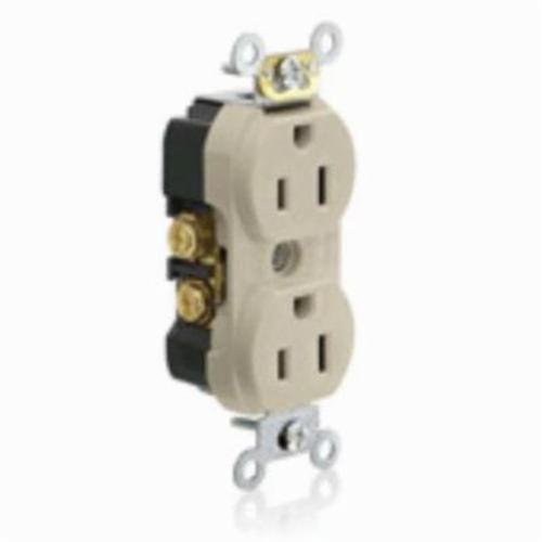 Leviton TBR15-W 15 Amp 125 Volt NEMA 5-15R 2P 3W Tamper Resistant Duplex Receptacle