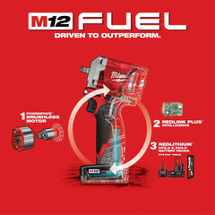 Milwaukee 2554-22 M12 FUEL Stubby 3/8 Impact Wrench Kit