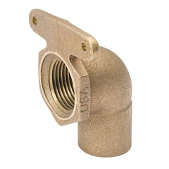 Mueller A03038NL High-Ear 90 Degree Elbow, 1/2 In, C x FNPT, Bronze