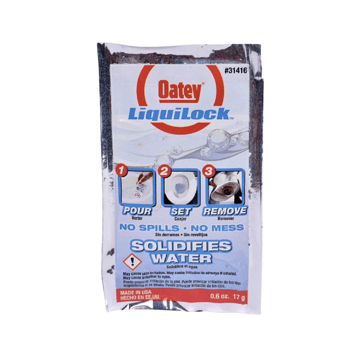 Oatey 31417 Liquilock Gel 0.6 oz Toilet Removal