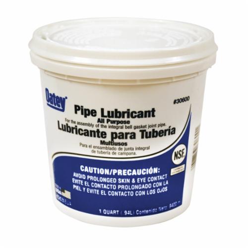 Oatey 30600 Pipe Lubricant, 32 oz, Soft Amber Paste, Off-White