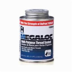 Oatey 15804 Hercules Megaloc Multi-Purpose Thread Sealant, 4 oz Screw Cap Can With Brush, Blue