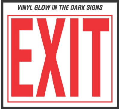 HILLMAN Hillman Fasteners 840200 Glow-in-the-dark Exit Sign 10 Pack
