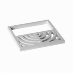 Oatey 42751 Half Top Grate, 9 in x 9 in, PVC, White