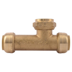 SharkBite U3486LF 3/4 in. Push x FNPT Press Brass Tee