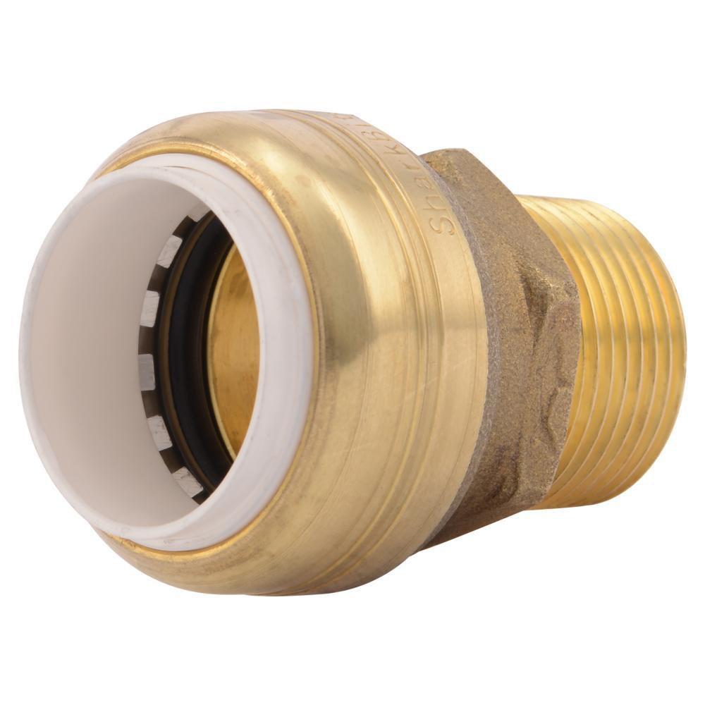 SharkBite UIP134 3/4 in. Solvent Weld x MNPT Global Brass Adapter