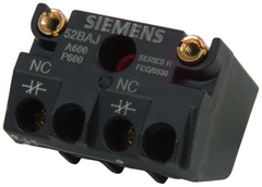 Siemens 52BAJ 1NC Gold Flashed Screw Terminal Contact Block