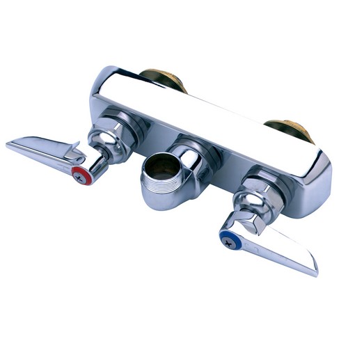 T&S Brass B-1115-LN Workboard Mixing Faucet With Less Nozzle, 8.72 gpm, Chrome Plated, 2 Handles