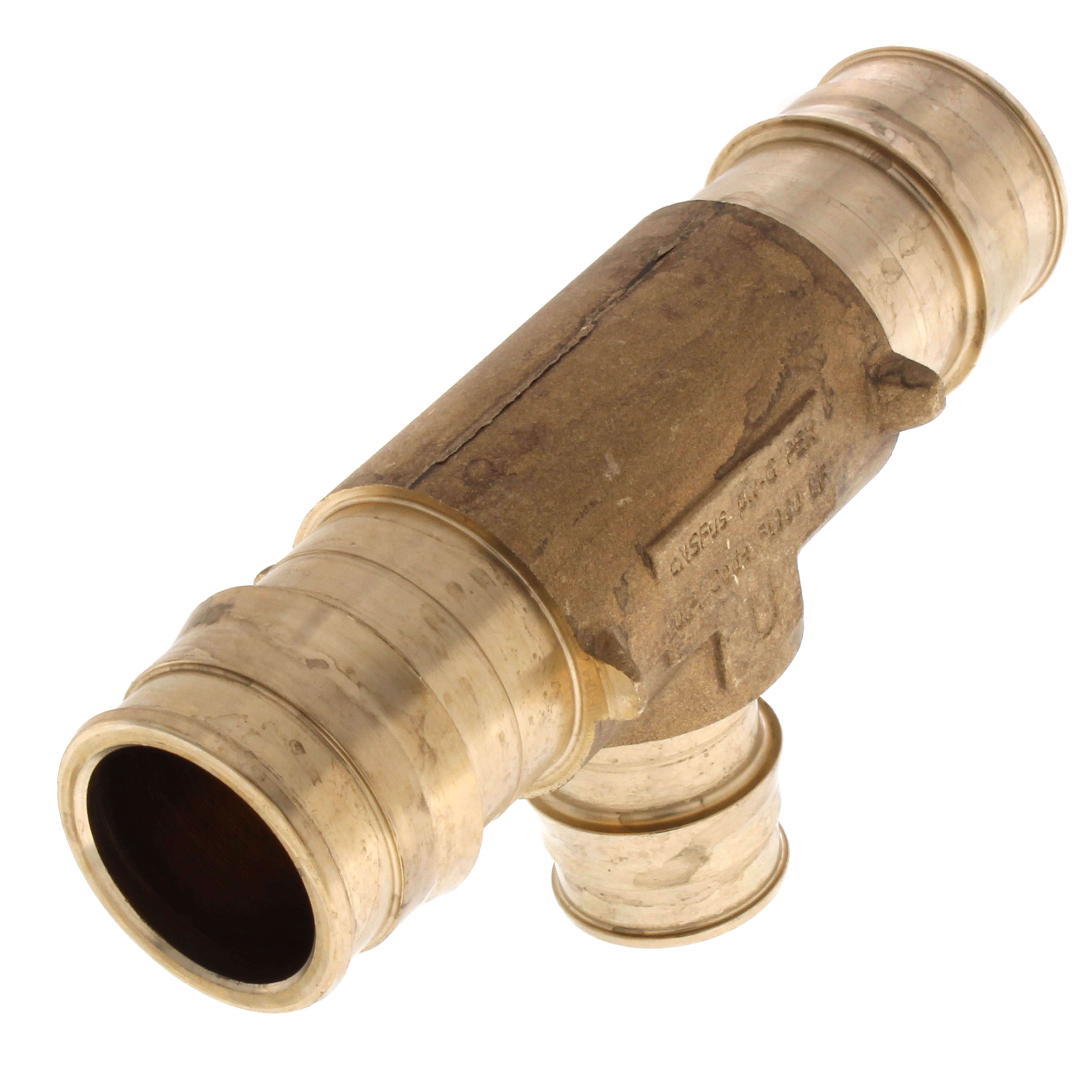 Uponor LF4701175 Reducing Tee, 1 x 1 x 3/4 in, ProPEX, Brass