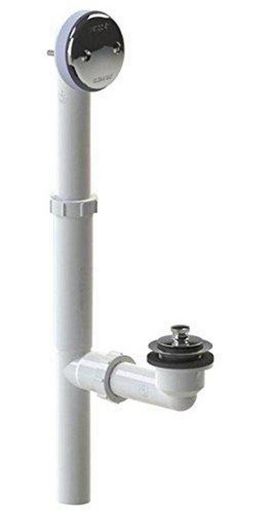 Watco 500-PP-PVC-BN 500 Series 16 in. Plastic Lift & Turn Drain in Brushed Nickel