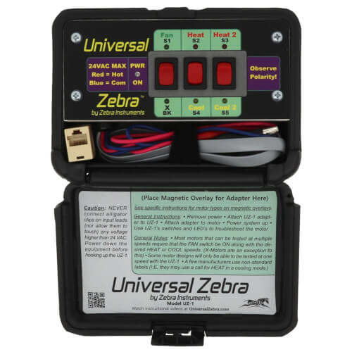 Zebra Instruments UZALL Complete Universal Zebra System - Ecm Motor Tester Plus Accessories