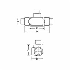 ABB T58-4X-G OCAL 1 1/2 IN GRAY PVC CTD UL4X T FM8