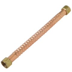 BrassCraft WB00-18 BrassCraft Copper-Flex WB00 Water Heater Connector, 3/4 inch FIP x 3/4 inch FIP, 18 inch Length