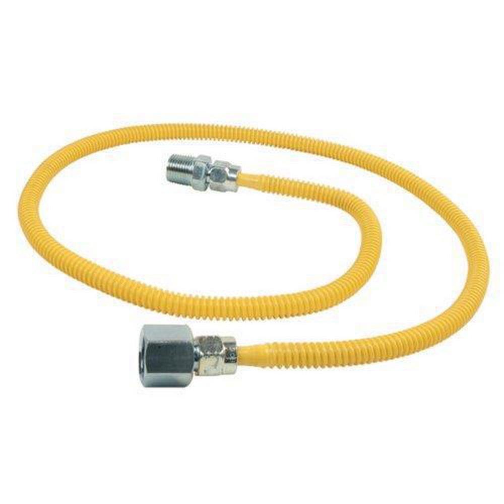 BrassCraft CSSL54-48 ProCoat 1/2 in. FIP x MIP 48 in. Gas Appliance Connector in Yellow