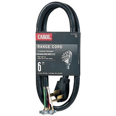 Cord 05606.63.10 Range Cord 3 Wire 2-6 AWG 1-8 AWG Conductors 6 ft NEMA 10-50P Plug 250 Volts