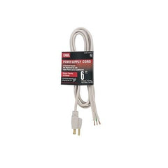 Cord 04806.73.10 Power Supply Cord 16 AWG/3 Conductor 6 ft NEMA 5-15P Straight Plug 125 V