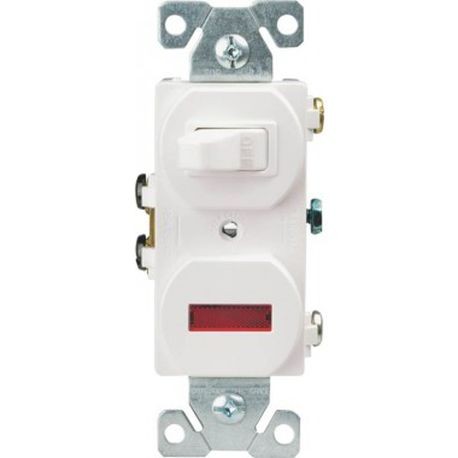 EATON EATON 277W-BOX EATON Arrow Hart 277W-SP-L Duplex Toggle Combination Switch 15 A at 120 VAC 1 Poles
