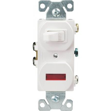 EATON 277W-BOX EATON Arrow Hart 277W-SP-L Duplex Toggle Combination Switch 15 A at 120 VAC 1 Poles