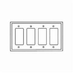 Crouse-Hinds 2064W-BOX EWD 2064W-BOX Wallplate 4G Decorato