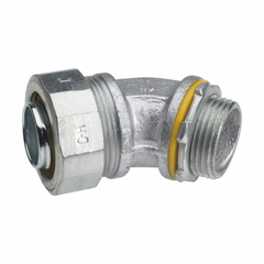 Crouse-Hinds LT12545 Liquidtight Connector 45 Degrees 1-1/4 Inch Non-Insulated