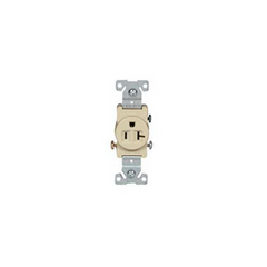 EATON TR1877V-BXSP EATON Arrow Hart TR1877 Grounding Single Straight Blade Receptacle 125 VAC 20 A 2 Poles 3 Wires