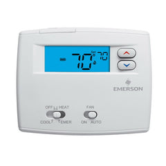 Emerson Climate Technologies 1F89-0211 White-Rodgers 2 Heat/1 Cool Digital LCD Non-Programmable Thermostat, 45 to 90 Deg F, 0 to 30VAC