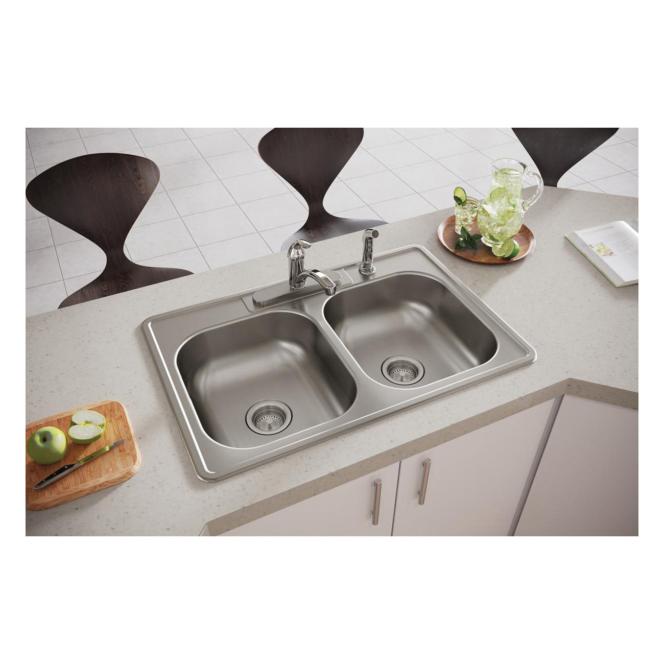 Elkay D233224 Sink Kitchen Dayton Satin Rect 4 Top 2