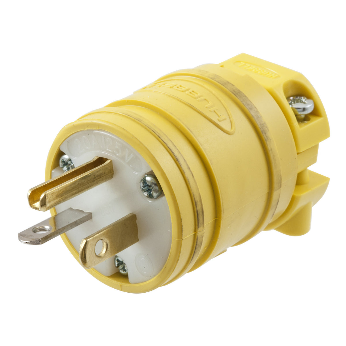 Hubbell HBL1433 HUB 20A 125V YEL ELASTOGRIP PLUG