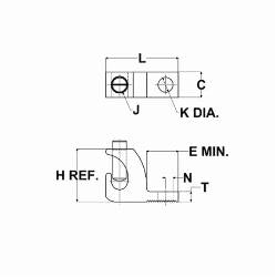 Hubbell BGBL-250 AL Lay-In Lug BUR