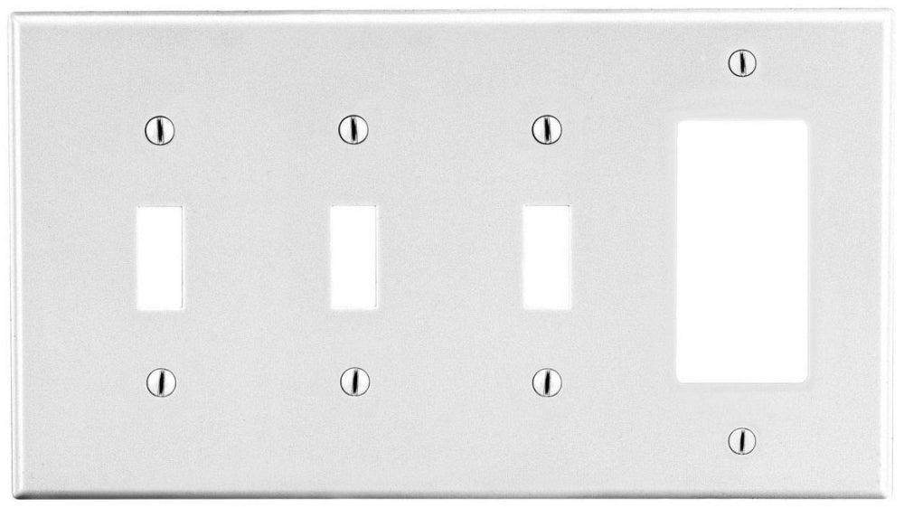 Hubbell P326W Wallplate Standard 4 Gangs 4.63 inches L x 8.31 inches W