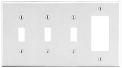 Hubbell P326W Wallplate Standard 4 Gangs 4.63 inches L x 8.31 inches W