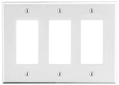 Hubbell P263W Wallplate, 3-G, 3 Gangs