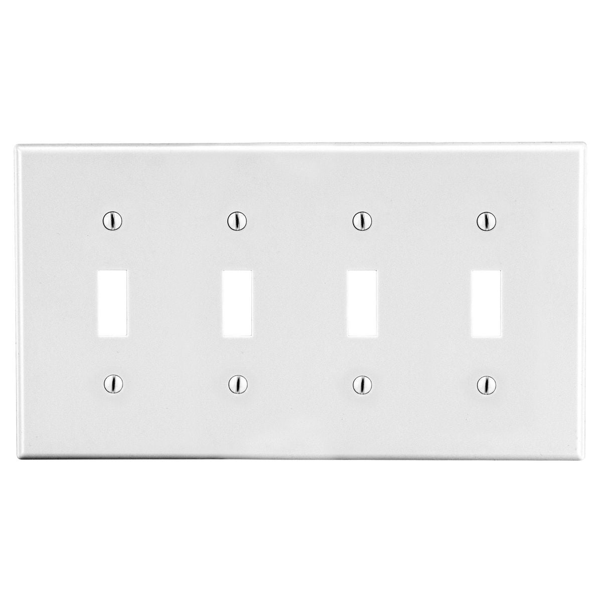 Hubbell P4W HUBBELL WALLPLATE, 4-G, 4 TOG, WH