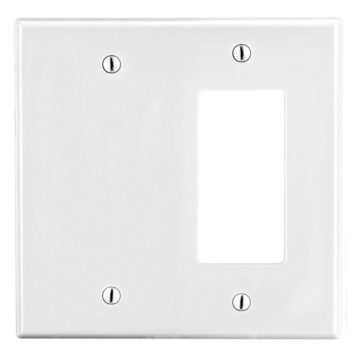 Hubbell P1326W Wallplate 2-Gangs Blank White