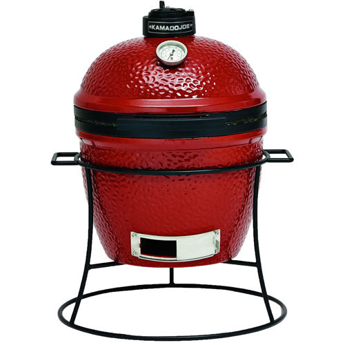 Kamado Joe KJ13RH Joe Jr Portable Ceramic Grill With Sturdy Stand, 13-1/2 inch, Red