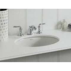 Kohler K-2205-0 Caxton Vitreous China Single-Bowl Oval Undermount Bathroom Sink 19-1/4 inch x 16-1/8 inch