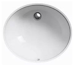 Kohler K-2210-0 Caxton 1-Basin Vitreous China Undermount Lavatory Sink, 19-1/4 in L x 16-1/4 in W x 7-1/2 in H